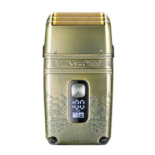 ماكينة حلاقة كهربائية VGR V-335 ذات شاشة رقمية عتيقة IPX6، V-335