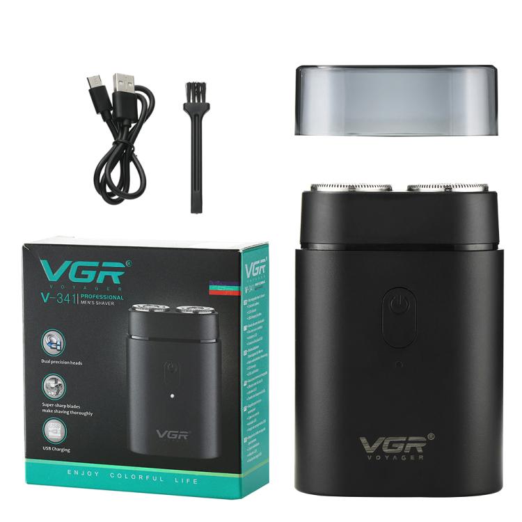 ماكينة حلاقة كهربائية محمولة VGR V-341 برأسين دوارين للحلاقة، V-341