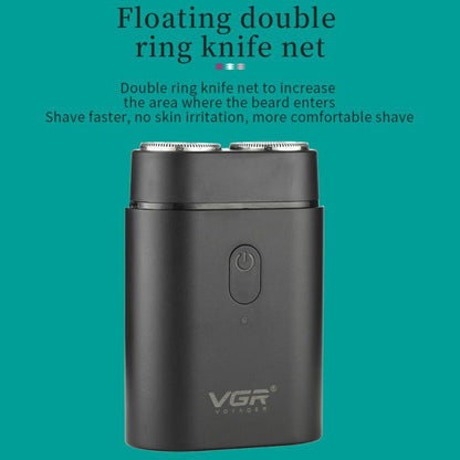 ماكينة حلاقة كهربائية محمولة VGR V-341 برأسين دوارين للحلاقة، V-341