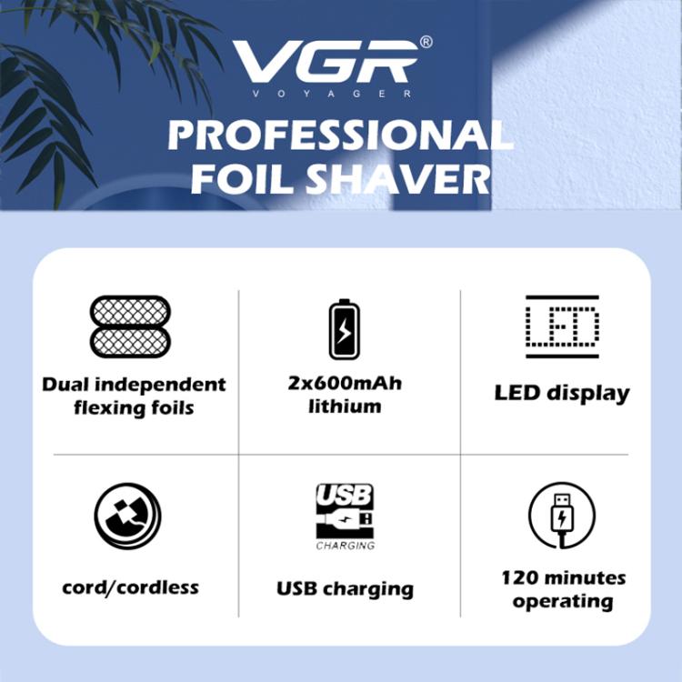 ماكينة حلاقة كهربائية محمولة برأسين قاطعين VGR V-352، V-352