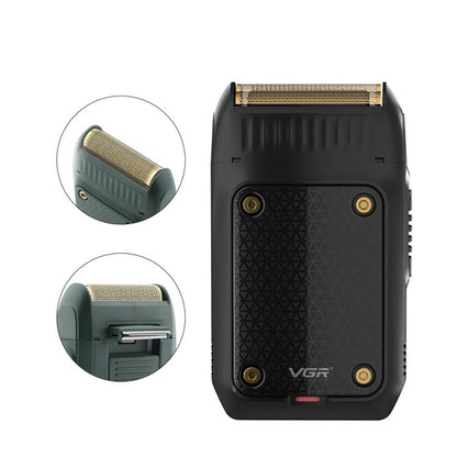 ماكينة حلاقة كهربائية محمولة VGR V-353 برأس قص عائم، V-353