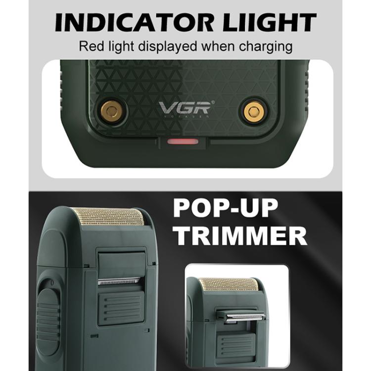 ماكينة حلاقة كهربائية محمولة VGR V-353 برأس قص عائم، V-353