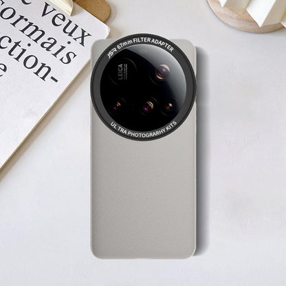 JSR Plain Leather Phone Case with Adapter Ring, For Xiaomi 15 Ultra
