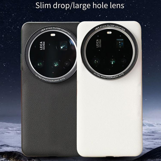 JSR Plain Leather Phone Case with Adapter Ring, For Xiaomi 15 Ultra