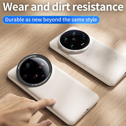 JSR Plain Leather Phone Case with Adapter Ring, For Xiaomi 15 Ultra
