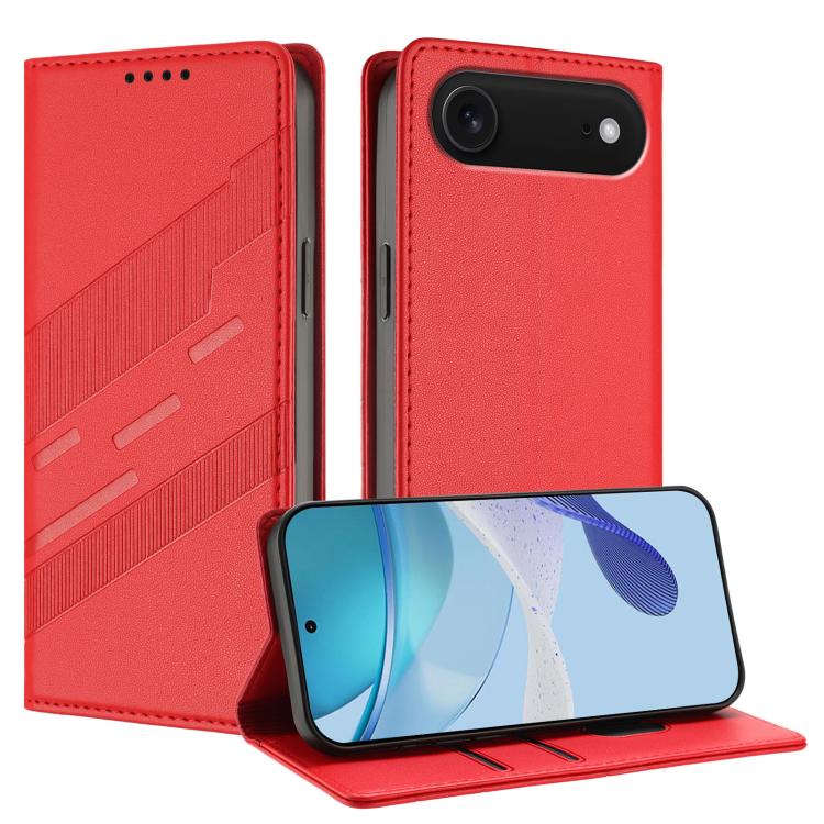 جراب هاتف جلدي بتصميم محفظة متعدد الوظائف منقوش، مناسب لأجهزة iPhone 16e وiPhone 16 Pro Max وiPhone 16 Pro وiPhone 16 Plus وiPhone 16 وiPhone 15 Pro Max