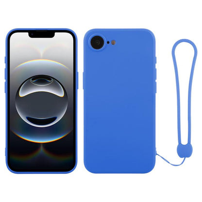 جراب سيليكون للهاتف مع حزام معصم، لهاتف iPhone 16e