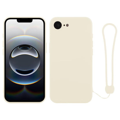 جراب سيليكون للهاتف مع حزام معصم، لهاتف iPhone 16e