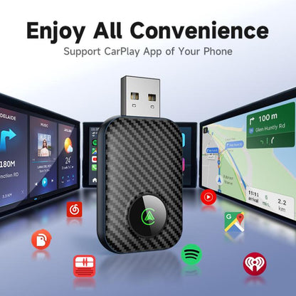 2 in 1 USB Wired to Wireless Car CarPlay / Android Box Adapter, with USB and Type-C Cable, 4149