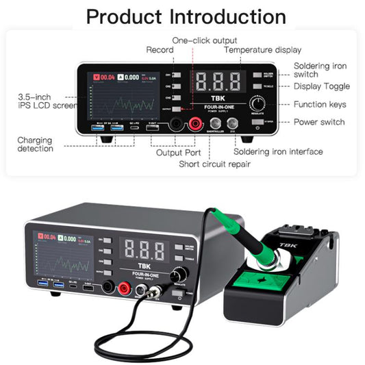 TBK-219 20V / 5A All-purpose Integrated Workstation Power Supply with C210 Soldering Iron, US Plug, AU Plug, EU Plug, UK Plug