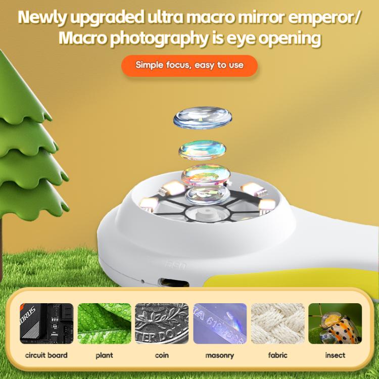 2 inch IPS Screen Children Handheld Digital Microscope 500X Magnification