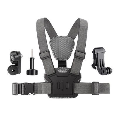 Quick Release Body Mount Belt Chest Strap with Mount & Screw, 3 in 1, 4 in 1, 10 in 1 360 Phone Clamp