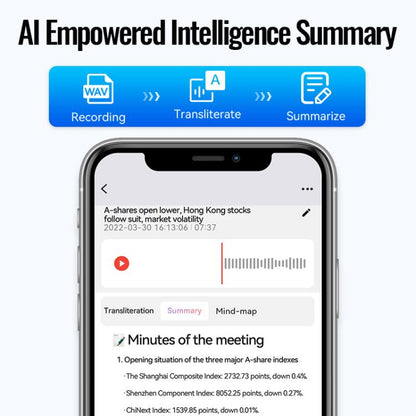JNN A6 Portable Smart AI Magnetic Recorder Support APP Control
