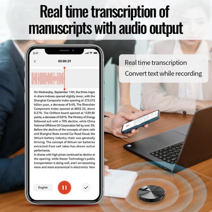 JNN A6 Portable Smart AI Magnetic Recorder Support APP Control