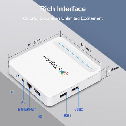 H96 Max H618 Plus Android 14.0 Smart TV Box, Allwinner H618 Quad-core ARM Cortex-A53