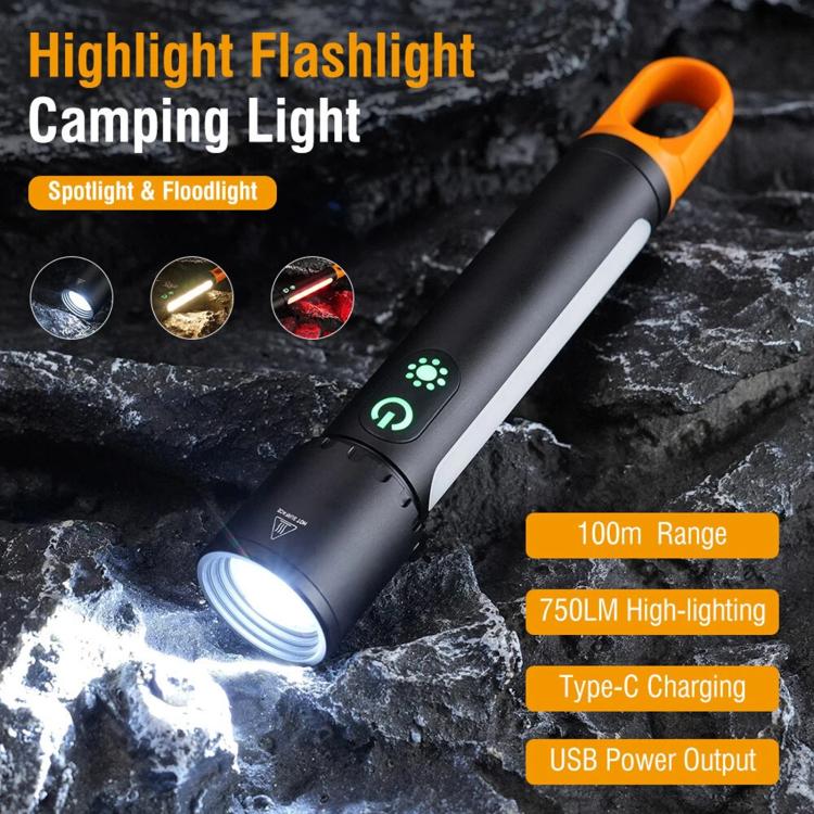 X725 Outdoor White Laser Wick Telescopic Zoom Waterproof Flashlight, X725