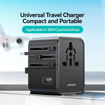USAMS CC308 17W Dual Type-C and USB-A Ports Universal Travel Charger