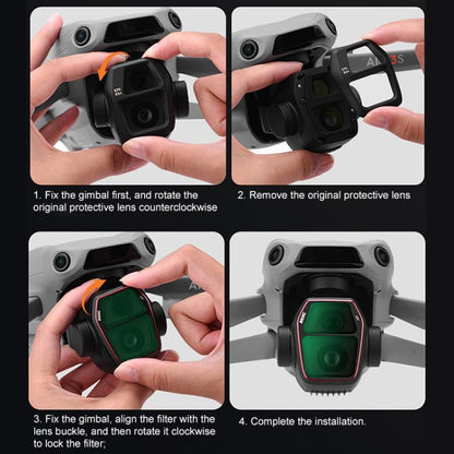 فلتر عدسة كاميرا DJI Air 3S BRDRC، UV، CPL، ND8، ND16، ND32، ND64، ليلي، 3 في 1 CPL UV ND16، 4 في 1 CPL ND16-64، 6 في 1 ND8-64 UV CPL