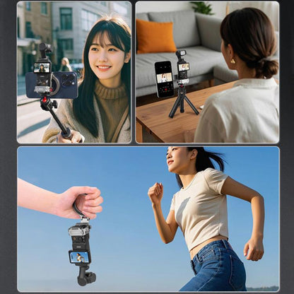 حامل جهاز التلقين للهواتف الذكية من BRDRC، مشبك سطح المكتب، حامل تمديد الحذاء البارد، لـ DJI Osmo Pocket 3