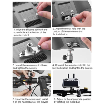محول التحكم عن بعد للطائرات بدون طيار BRDRC، قاعدة حامل الدراجة، لـ DJI RC / RC 2