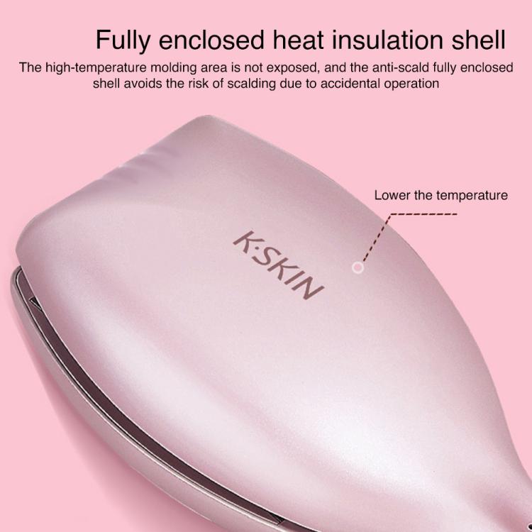 K-SKIN KD885 Negative Ion Electric Hair Curler Iron Hair Styling Tool, KD885 (EU Plug Pink), KD885 (UK Plug Pink)