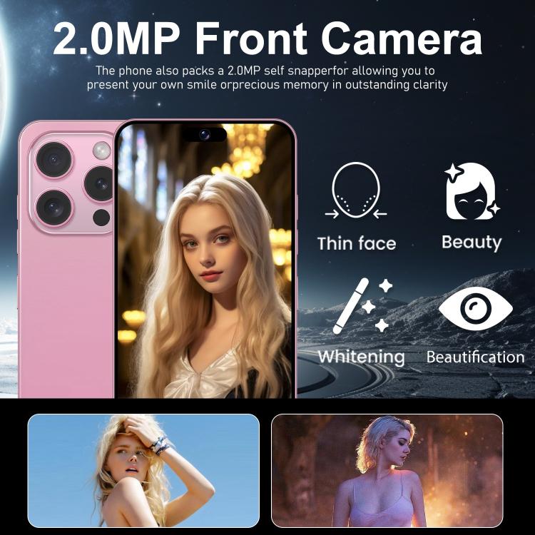 هاتف I16 Pro Max / VD1، 3 جيجابايت + 32 جيجابايت، شاشة 6.8 بوصة، أندرويد 10، معالج MTK6753 ثماني النواة، الشبكة: 4G، شريحتي اتصال، قابس الاتحاد الأوروبي، قابس الولايات المتحدة، قابس المملكة المتحدة، قابس أستراليا