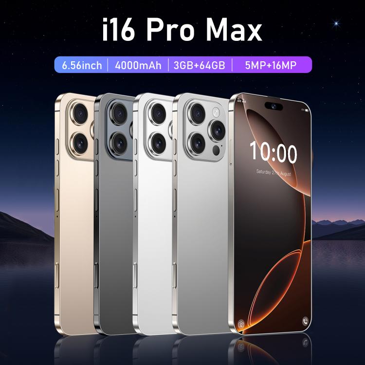 هاتف I16 Pro Max / RAi3، 3 جيجابايت + 64 جيجابايت، شاشة 6.56 بوصة، أندرويد 10، معالج MTK6739 رباعي النواة، شبكة: 4G، شريحتي اتصال، قابس الاتحاد الأوروبي، قابس الولايات المتحدة، قابس المملكة المتحدة، قابس أستراليا