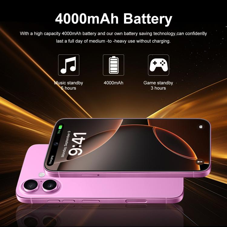 هاتف I16 Plus / RAi5، ذاكرة وصول عشوائي (RAM) سعة 3 جيجابايت وذاكرة داخلية سعة 64 جيجابايت، شاشة 6.56 بوصة، معالج MTK6739 رباعي النواة، شبكة: 4G، شريحتي اتصال، قابس الاتحاد الأوروبي، قابس الولايات المتحدة، قابس المملكة المتحدة، قابس أستراليا