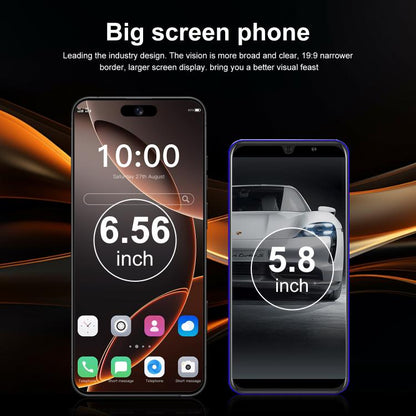 هاتف I16 Plus / RAi5، ذاكرة وصول عشوائي (RAM) سعة 3 جيجابايت وذاكرة داخلية سعة 64 جيجابايت، شاشة 6.56 بوصة، معالج MTK6739 رباعي النواة، شبكة: 4G، شريحتي اتصال، قابس الاتحاد الأوروبي، قابس الولايات المتحدة، قابس المملكة المتحدة، قابس أستراليا
