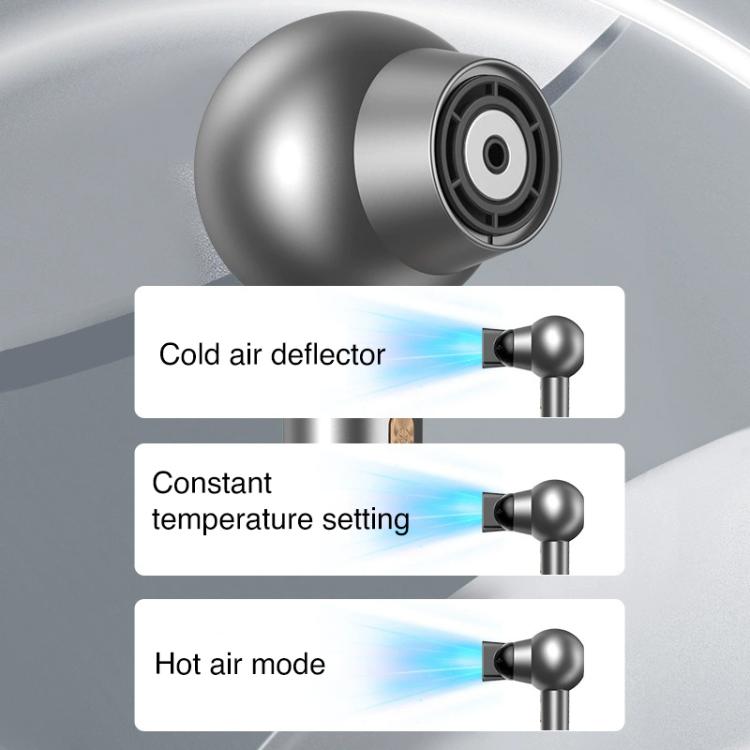 WG-F01 LED Digital Display Smart Frequency Conversion Negative Ion High Speed Hair Dryer, EU Plug, US Plug, UK Plug