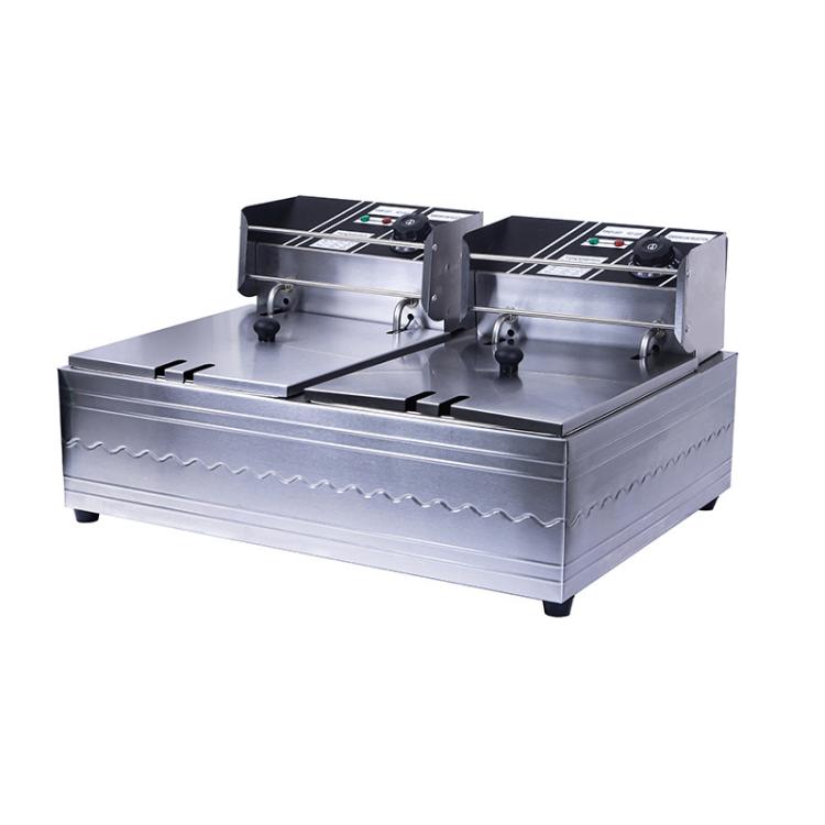 Multifunctional Commercial Stainless Steel Thick Electric Fryer Electric Boiler, Single Cylinder 6L, Single Cylinder 6L+Temperature Limiter, Single Cylinder 6L+Timer, Dual Cylinder 12L, Dual Cylinder 12L+Temperature Limiter, Dual Cylinder 12L+Timer����...