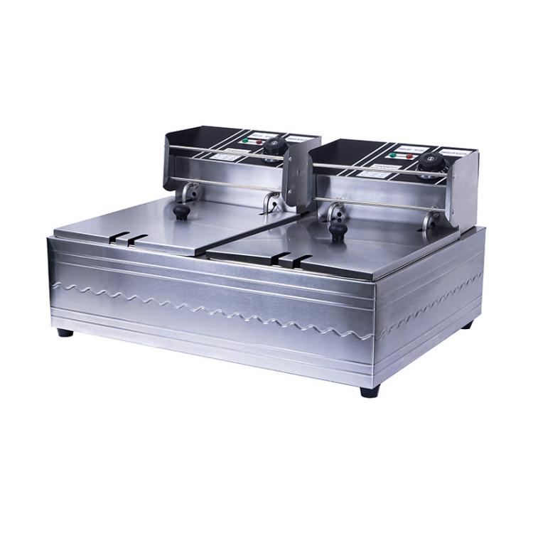 Multifunctional Commercial Stainless Steel Thick Electric Fryer Electric Boiler, Single Cylinder 6L, Single Cylinder 6L+Temperature Limiter, Single Cylinder 6L+Timer, Dual Cylinder 12L, Dual Cylinder 12L+Temperature Limiter, Dual Cylinder 12L+Timer����...
