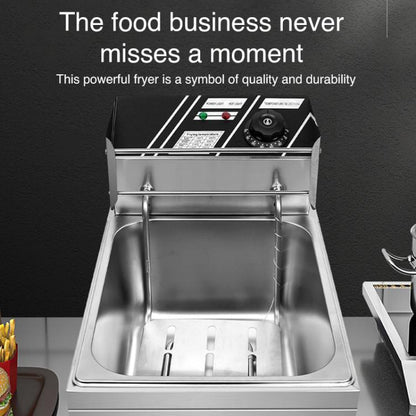 Multifunctional Commercial Stainless Steel Thick Electric Fryer Electric Boiler, Single Cylinder 6L, Single Cylinder 6L+Temperature Limiter, Single Cylinder 6L+Timer, Dual Cylinder 12L, Dual Cylinder 12L+Temperature Limiter, Dual Cylinder 12L+Timer����...