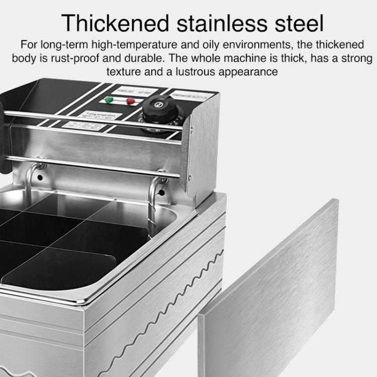 Multifunctional Commercial Stainless Steel Thick Electric Fryer Electric Boiler, Single Cylinder 6L, Single Cylinder 6L+Temperature Limiter, Single Cylinder 6L+Timer, Dual Cylinder 12L, Dual Cylinder 12L+Temperature Limiter, Dual Cylinder 12L+Timer����...