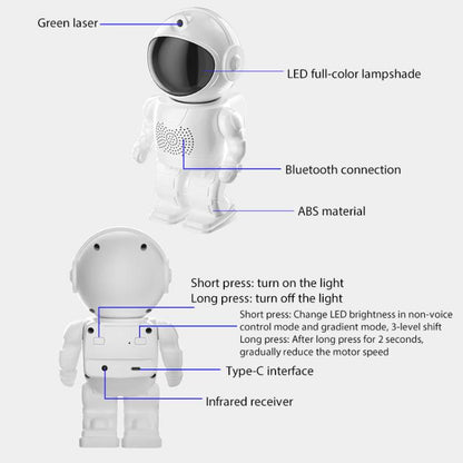Astronaut Starry Projection Lamp Remote Control Laser Light