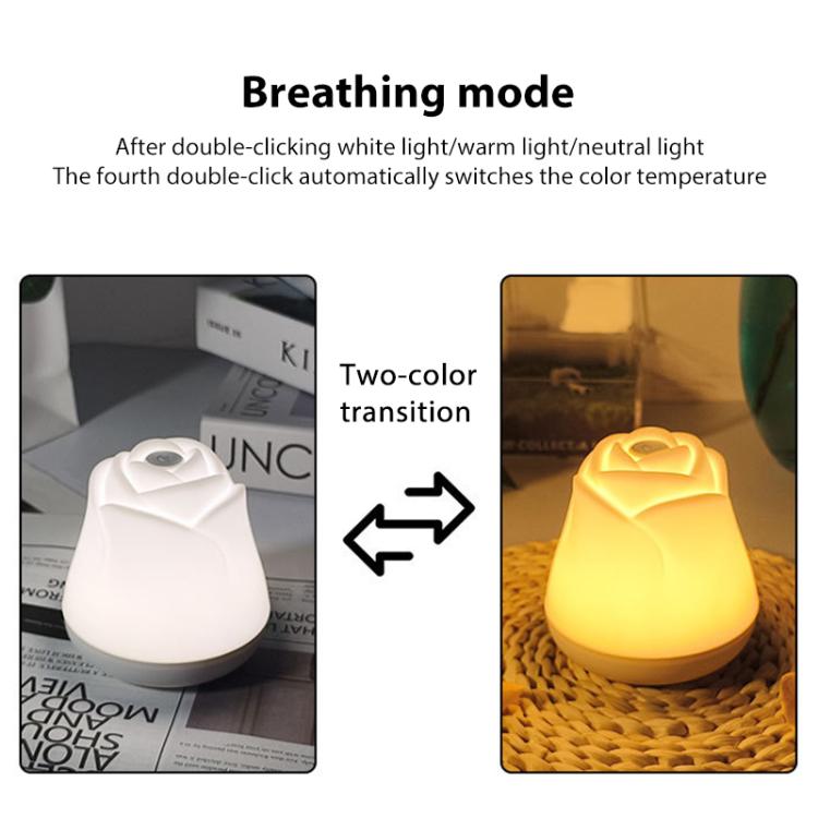3W Rose Night Light Bedside Touch Sensor Ambient Lighting