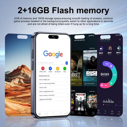 XS16 Pro Max / THM9، 2 جيجابايت + 16 جيجابايت، شاشة 4.0 بوصة، أندرويد 10، MTK6580M رباعي النواة، الشبكة: 3G، شريحتي اتصال