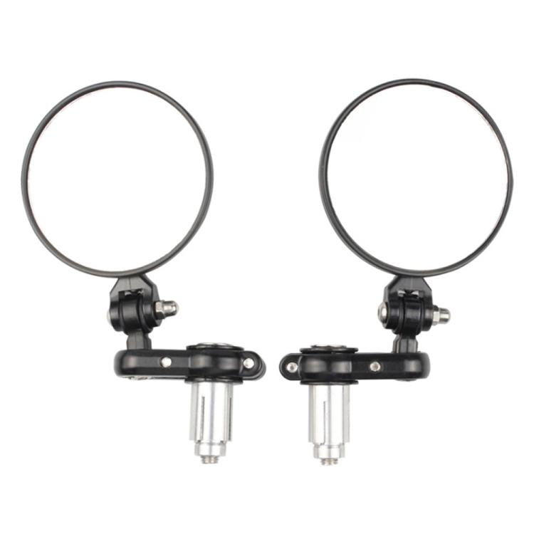 2pcs/Set Folding Motorcycle Handlebar Rearview Mirror Round Reversing Mirror