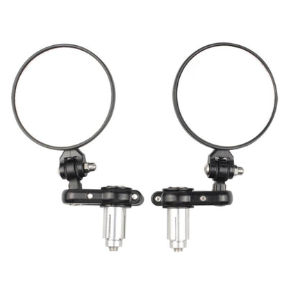 2pcs/Set Folding Motorcycle Handlebar Rearview Mirror Round Reversing Mirror