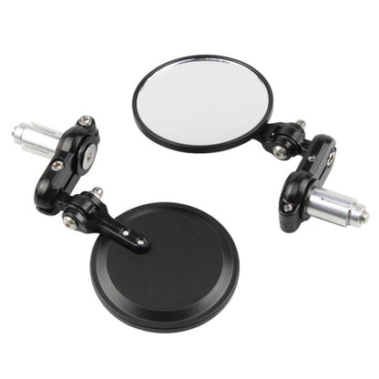 2pcs/Set Folding Motorcycle Handlebar Rearview Mirror Round Reversing Mirror