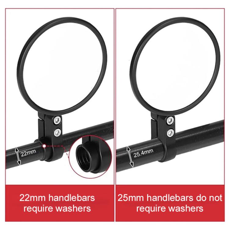 2pcs/Set Adjustable Motorcycle Bicycle Handlebar Rearview Mirror