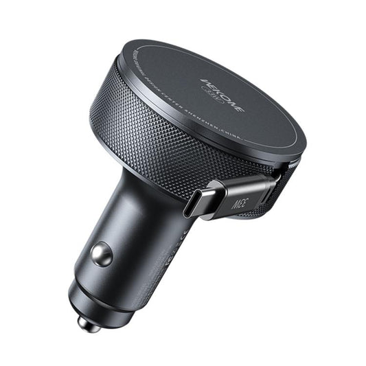 WK WP-C61 K-Captain Zinyao 33W Fast Car Charger with USB-C / Type-C Retractable Cable, WP-C61