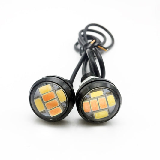 10 PCS 23mm 6LEDs SMD-5730 DC9-80V Motorcycle Eagle Eye Light