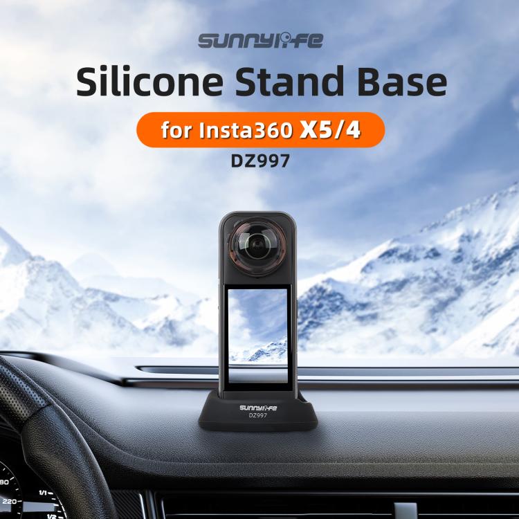 لحامل Insta360 X5 / X4 من Sunnylife، قاعدة حامل من السيليكون، قاعدة سيارة، قاعدة سطح الطاولة