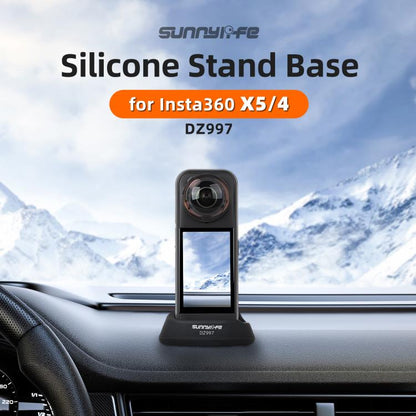 لحامل Insta360 X5 / X4 من Sunnylife، قاعدة حامل من السيليكون، قاعدة سيارة، قاعدة سطح الطاولة