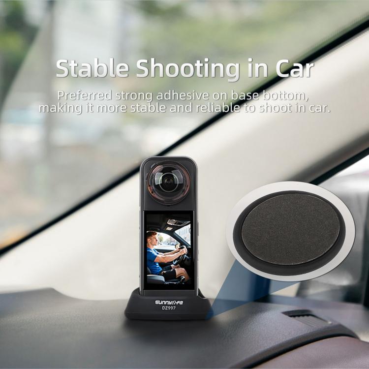 لحامل Insta360 X5 / X4 من Sunnylife، قاعدة حامل من السيليكون، قاعدة سيارة، قاعدة سطح الطاولة
