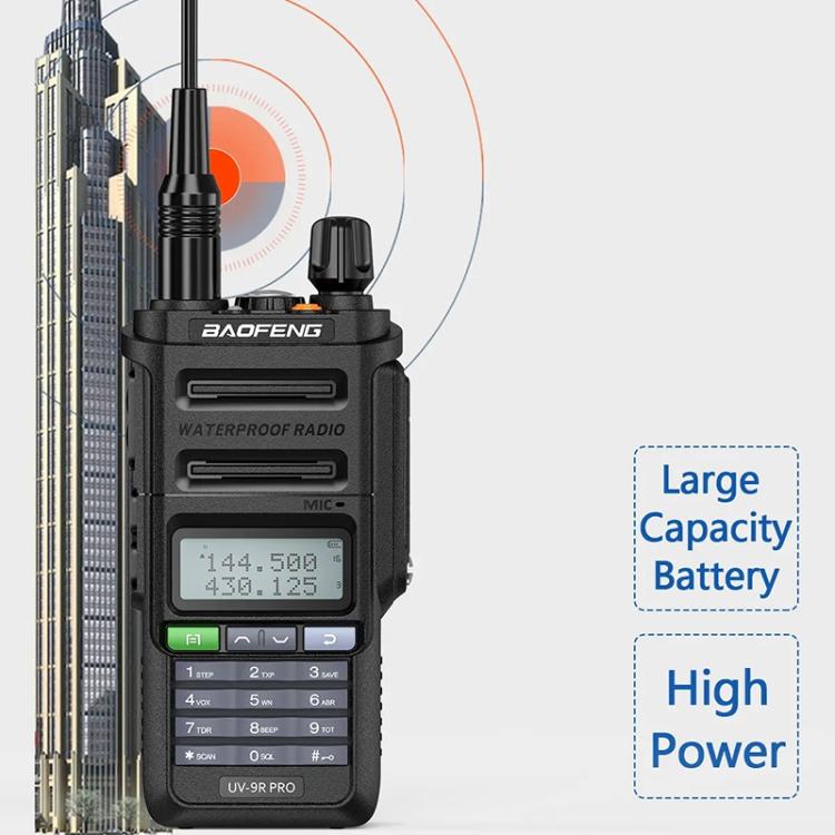 Baofeng UV-9R PRO Dot Matrix LCD Screen IP57 Waterproof Handheld Analog Walkie Talkie