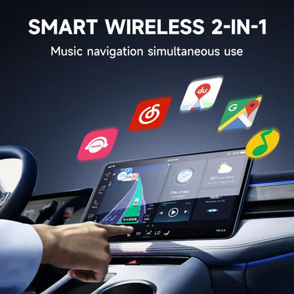 2 in 1 Car CarPlay and Android Auto Wired to Wireless Smart Box Adapter Mini USB Converter, Mini USB Smart Box Adapter