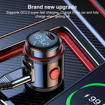 T23 Car FM Transmitter Bluetooth Player Fast Charging, T23