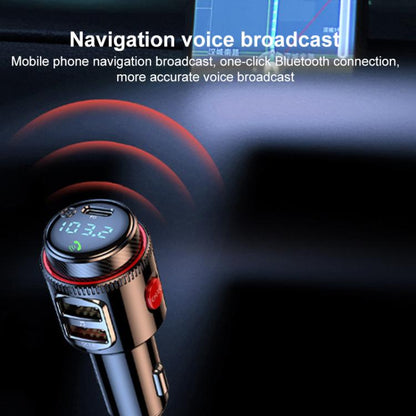 T23 Car FM Transmitter Bluetooth Player Fast Charging, T23